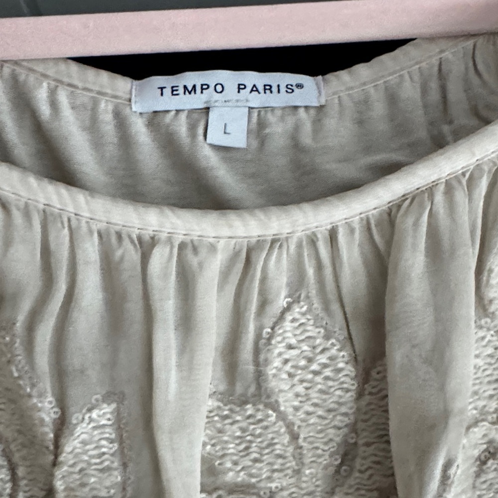 Tempo Paris Cream Embroidered Boho Blouse - Picture 5 of 5